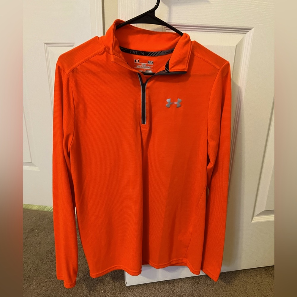 Under Armour Run Neon Orange Long Sleeve Exercise Top. Hardly ever worn.